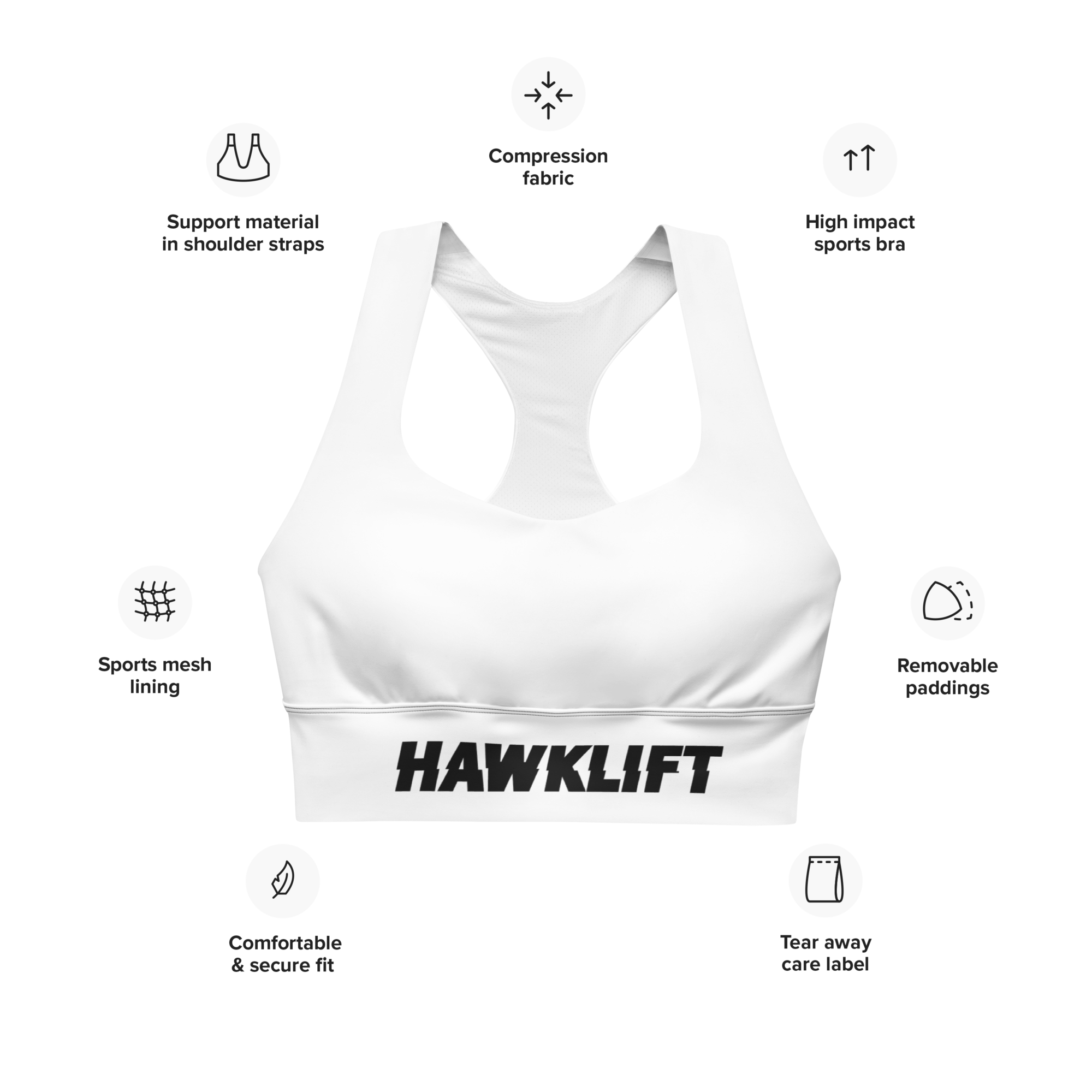 Brassière Sport Gear Blanc