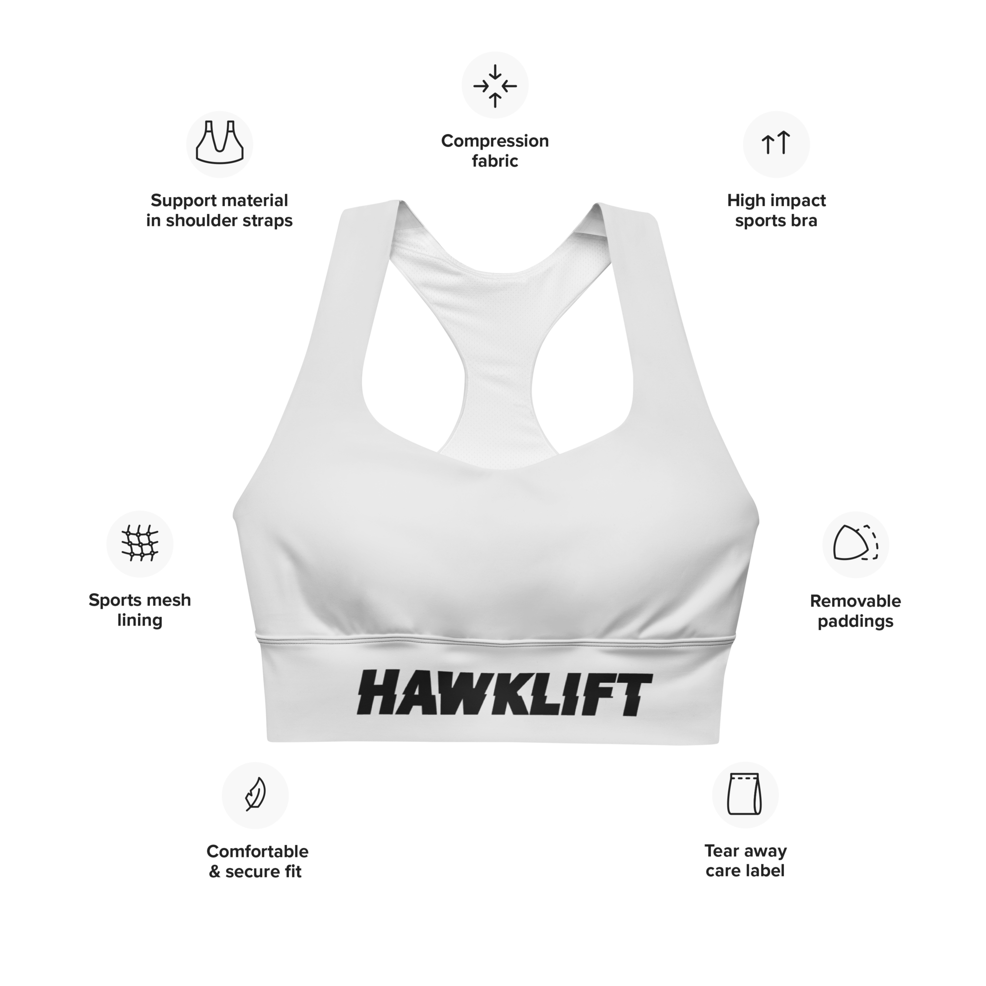 Brassière Sport Gear Gris clair