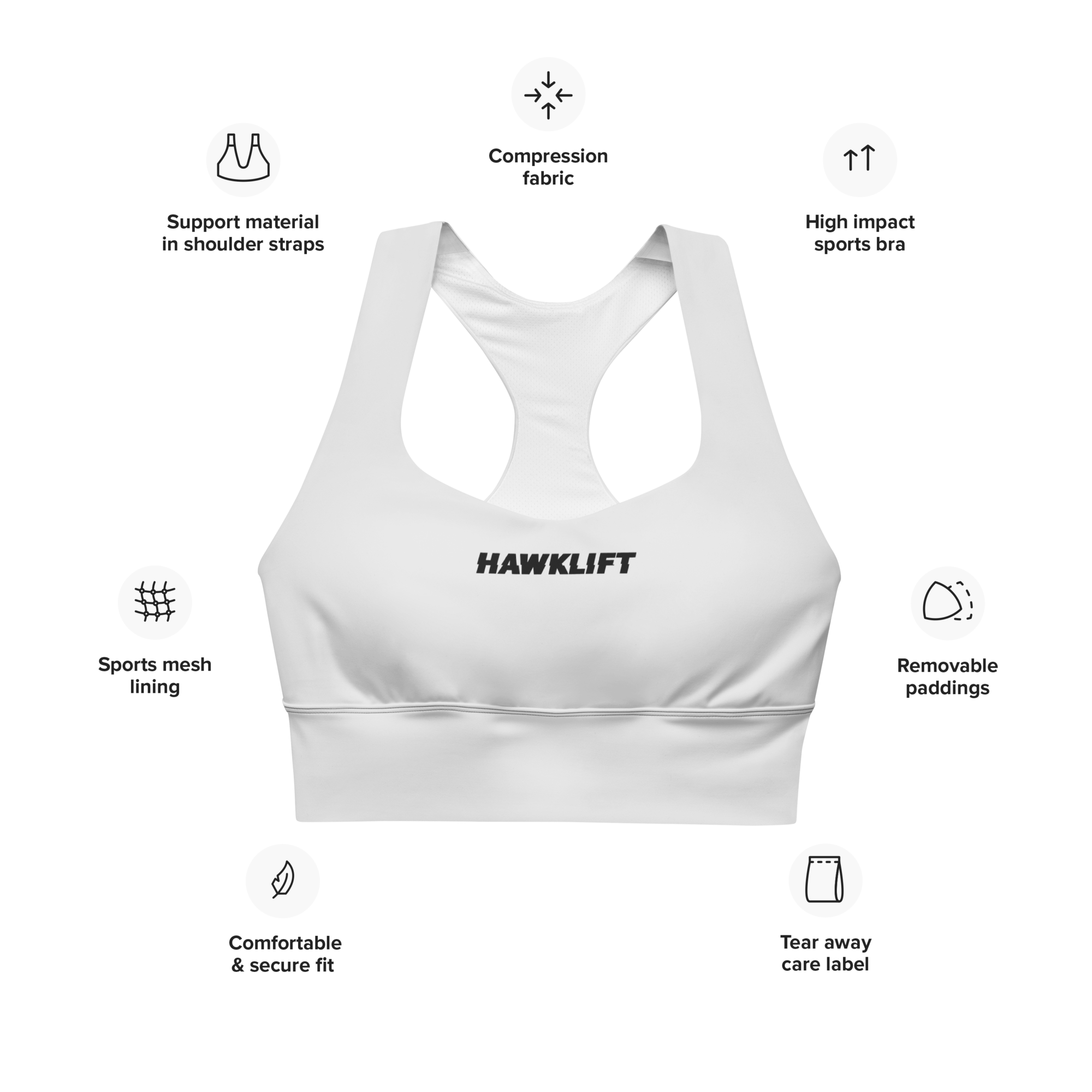 Brassière Sport Gear Gris clair